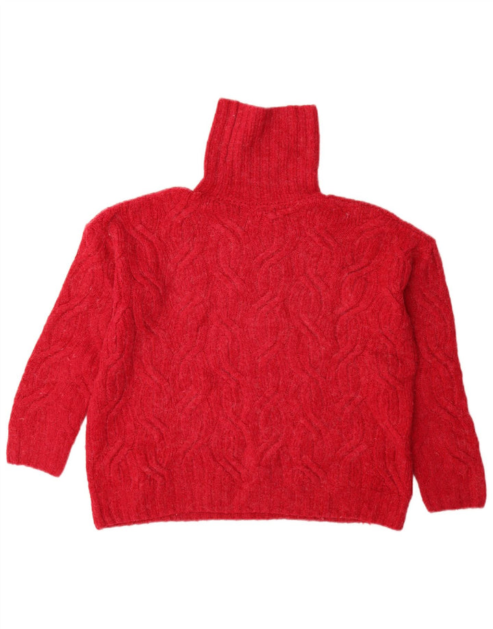 Suéter feminino Marks & Spencer com gola redonda grande Reino Unido 10 pequeno rosa