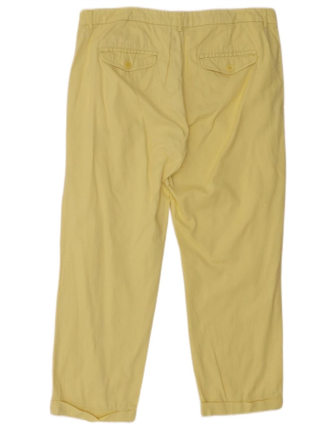 Calça feminina cortada reta BENETTON W34 L24 amarela