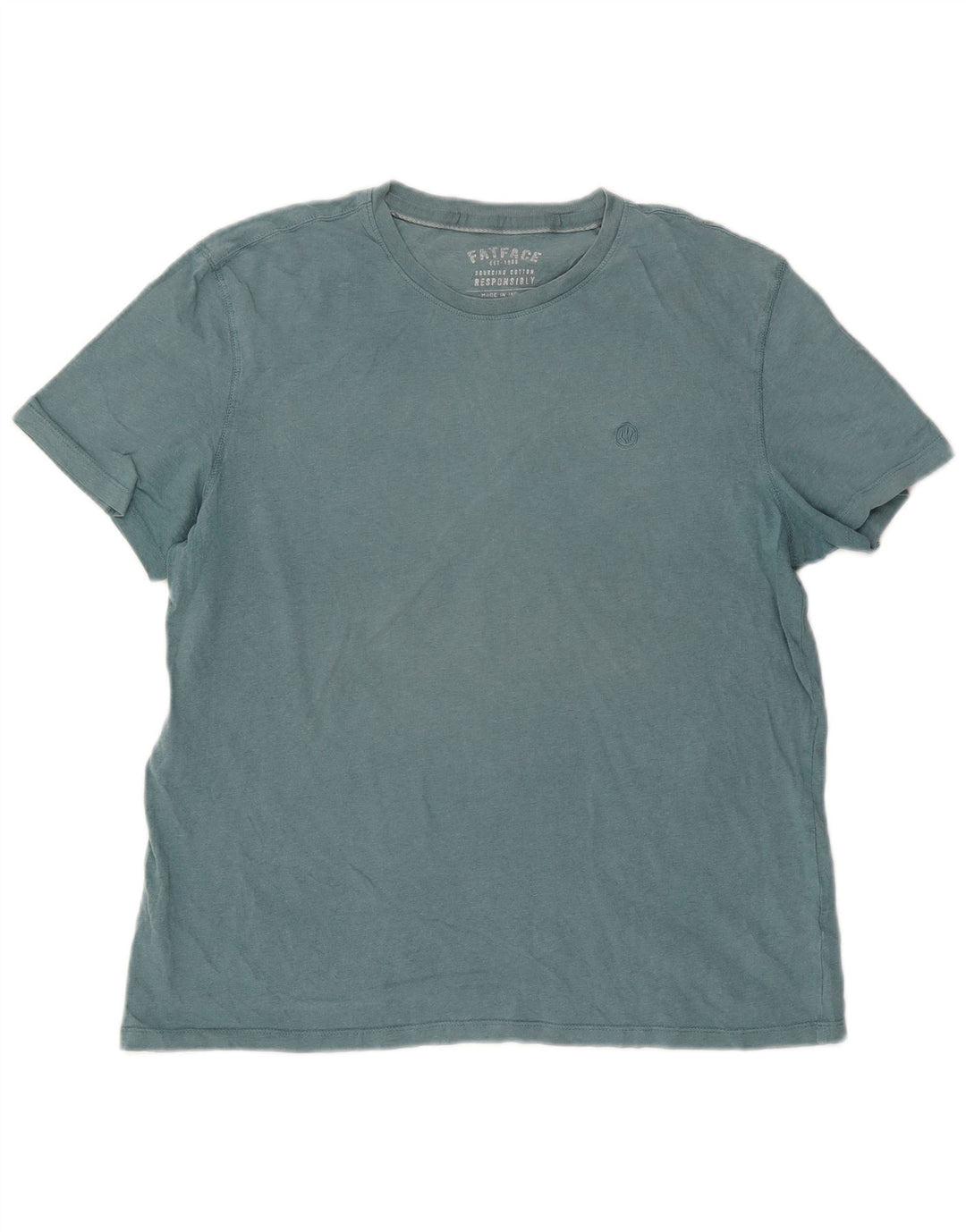 Camiseta masculina Fat Face Top XL algodão azul