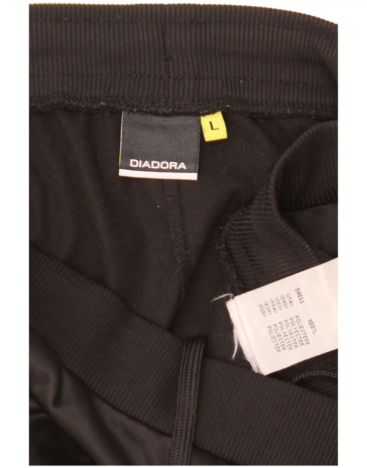Calça de treino feminina Diadora UK 14 grande poliéster preto