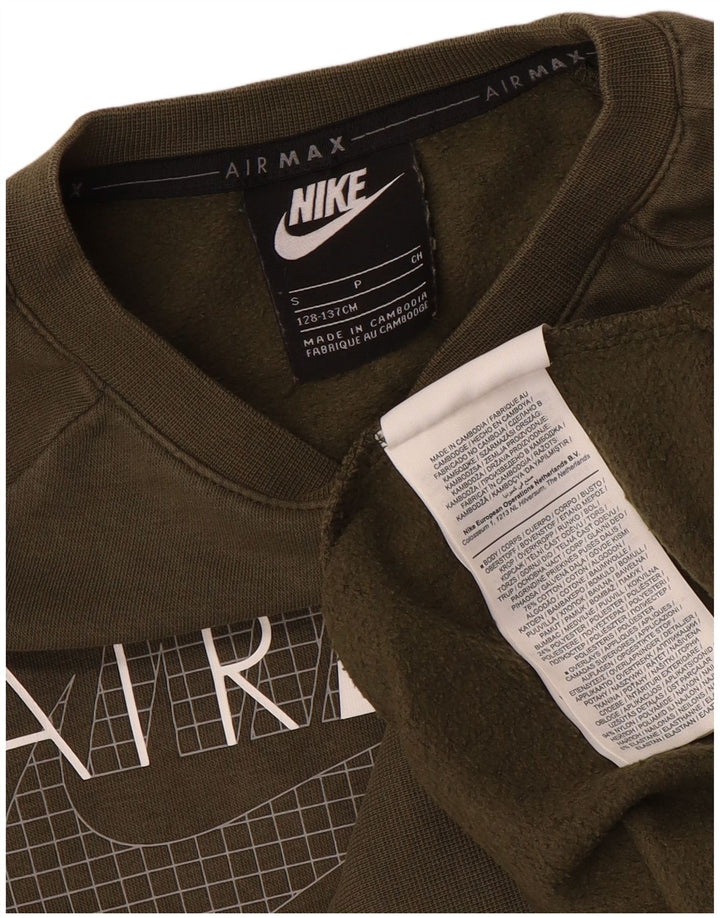Moletom Nike Boys Air Max Jumper 8-9 anos pequeno cáqui colorblock