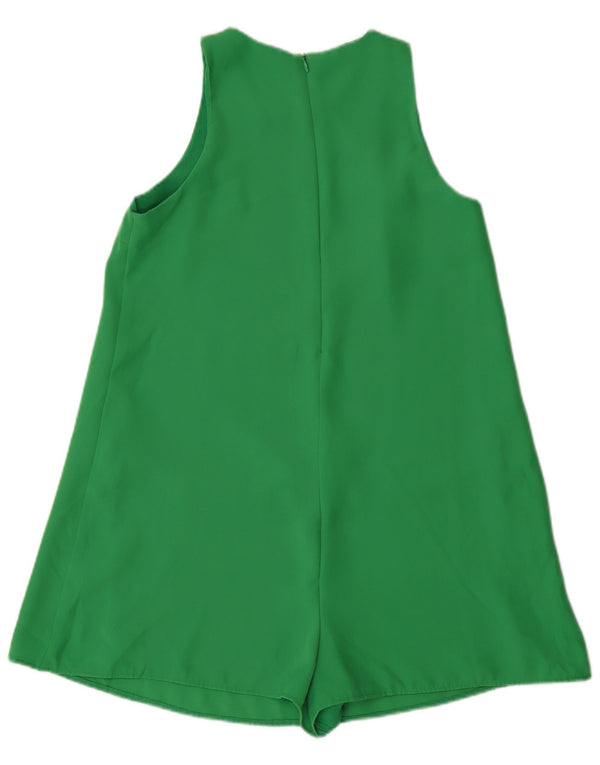 Macacão feminino sem mangas Zara UK 10 pequeno poliéster verde