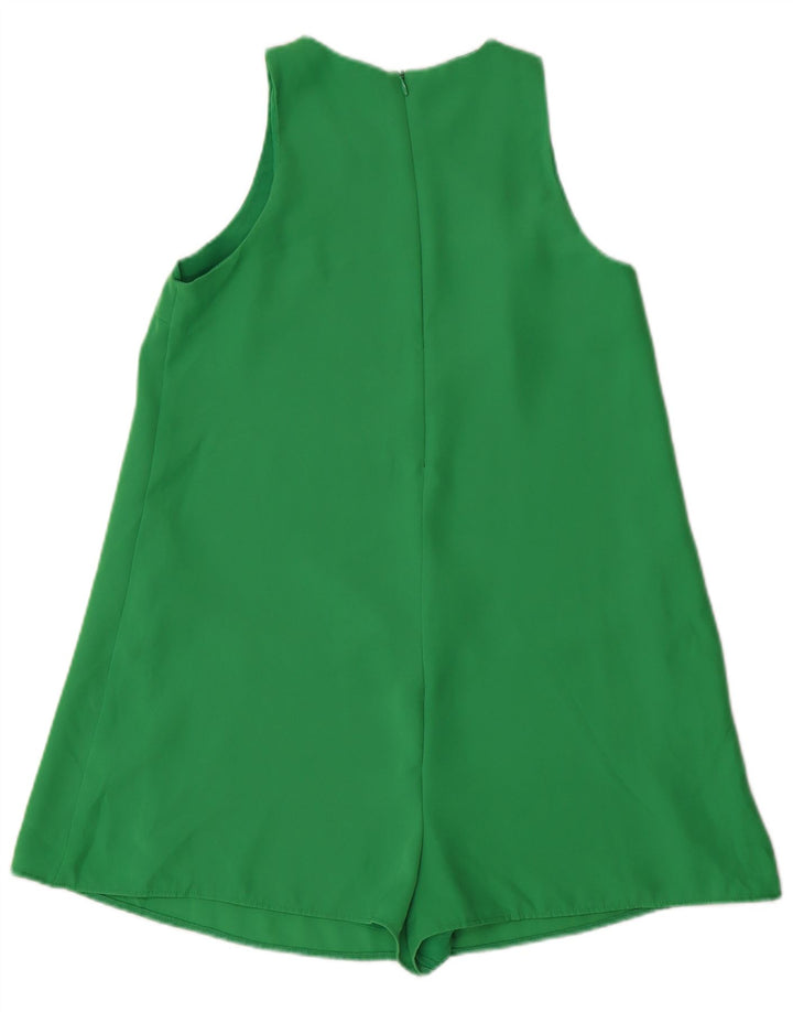 Macacão feminino sem mangas Zara UK 10 pequeno poliéster verde