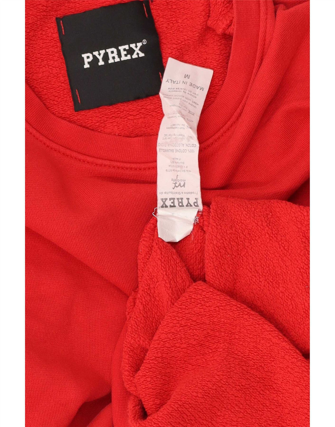 Pyrex moletom gráfico masculino jumper médio algodão vermelho