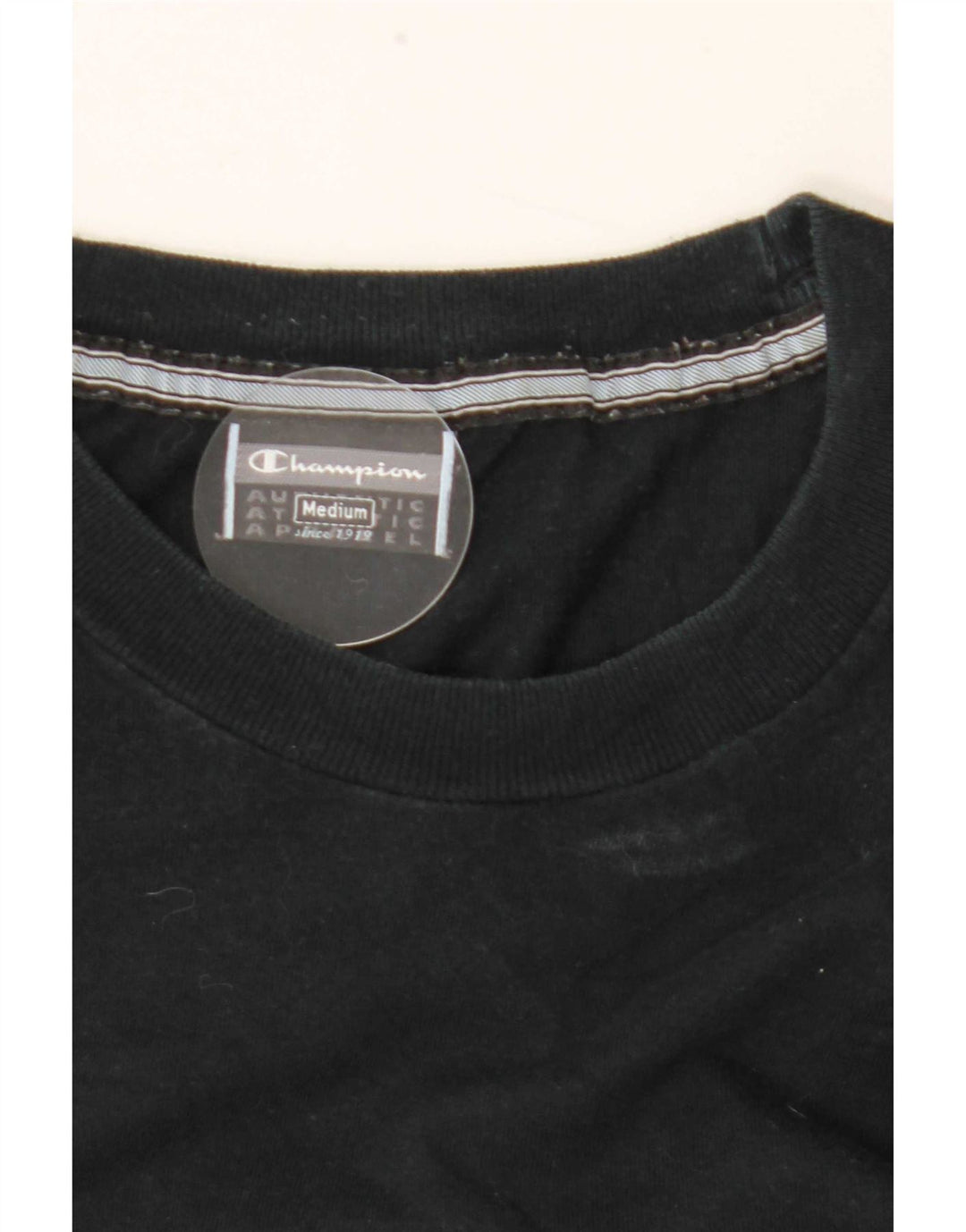 Camiseta masculina gráfica Champion Top médio preto