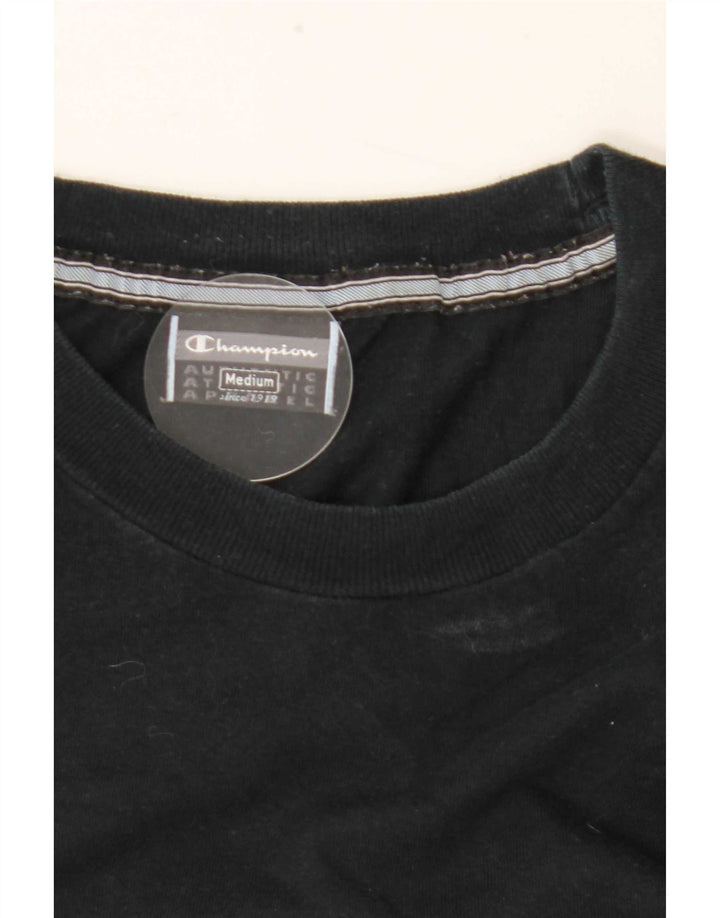Camiseta masculina gráfica Champion Top médio preto