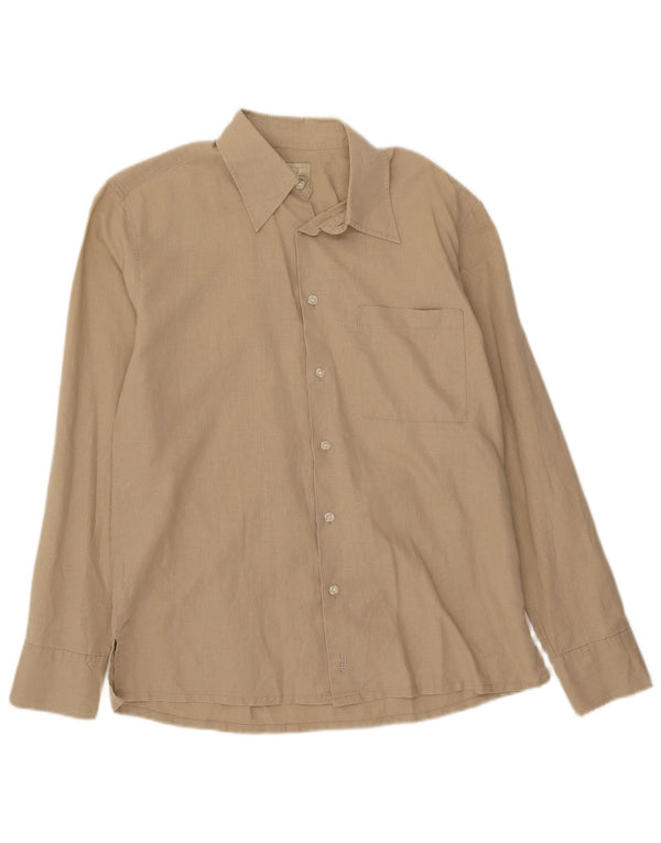 Camisa masculina Rifle linho bege médio