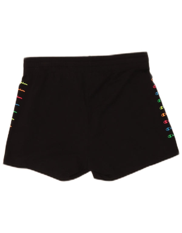Shorts esportivos gráficos femininos Champion UK 12 médio preto