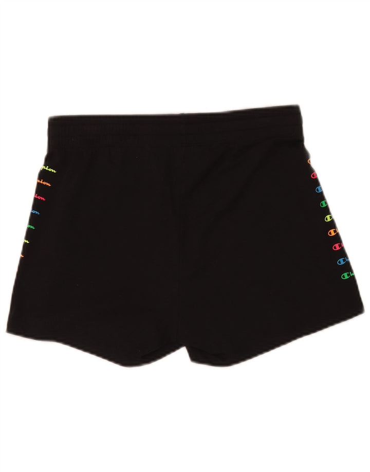 Shorts esportivos gráficos femininos Champion UK 12 médio preto