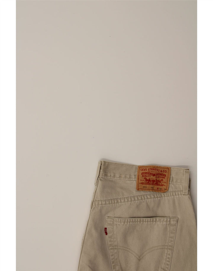 LEVI'S Womens 551 Straight Casual Trousers W38 L34 Beige Cotton Vintage Levi's and Second-Hand Levi's from Messina Hembry 
