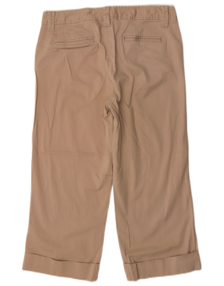 EDDIE BAUER Calça feminina Vashon Fit Capri EUA 6 Médio W32 L21 Bege