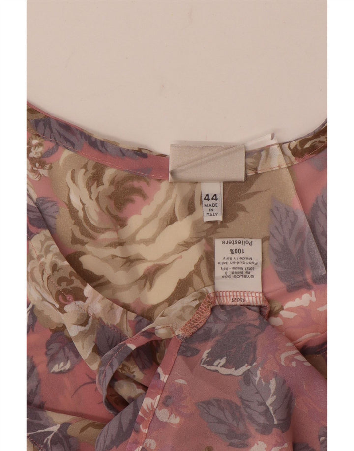 Blusa feminina oversized Byblos IT 44 poliéster floral rosa médio