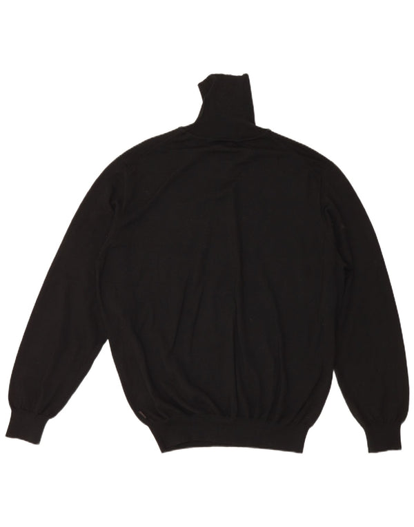 Suéter masculino Hugo Boss com gola redonda 2XL lã preta