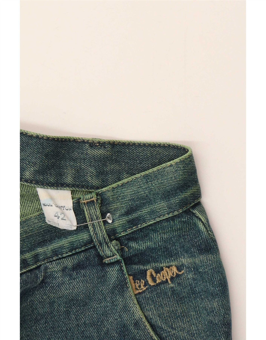 Saia jeans feminina Lee Cooper IT 42 médio W26 algodão verde