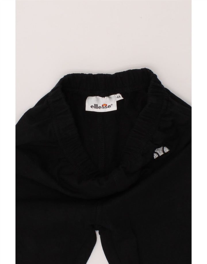 ELLESSE Girls Tracksuit Trousers 3-4 Years Black Cotton Vintage Ellesse and Second-Hand Ellesse from Messina Hembry 