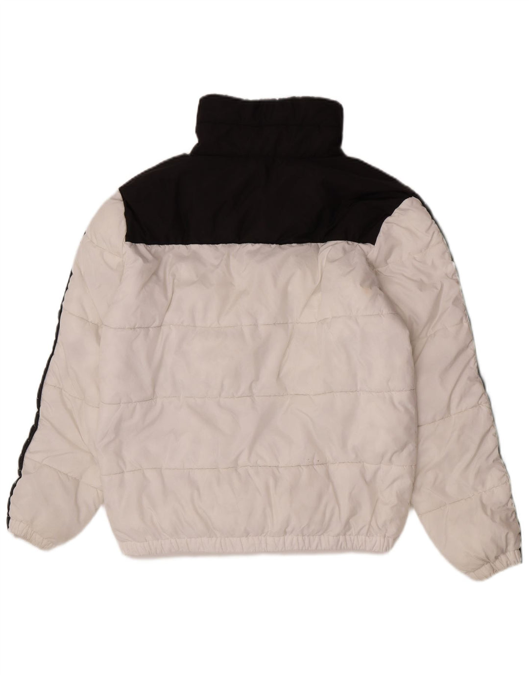 Jaqueta acolchoada masculina Kappa UK 40 grande poliéster colorblock branco