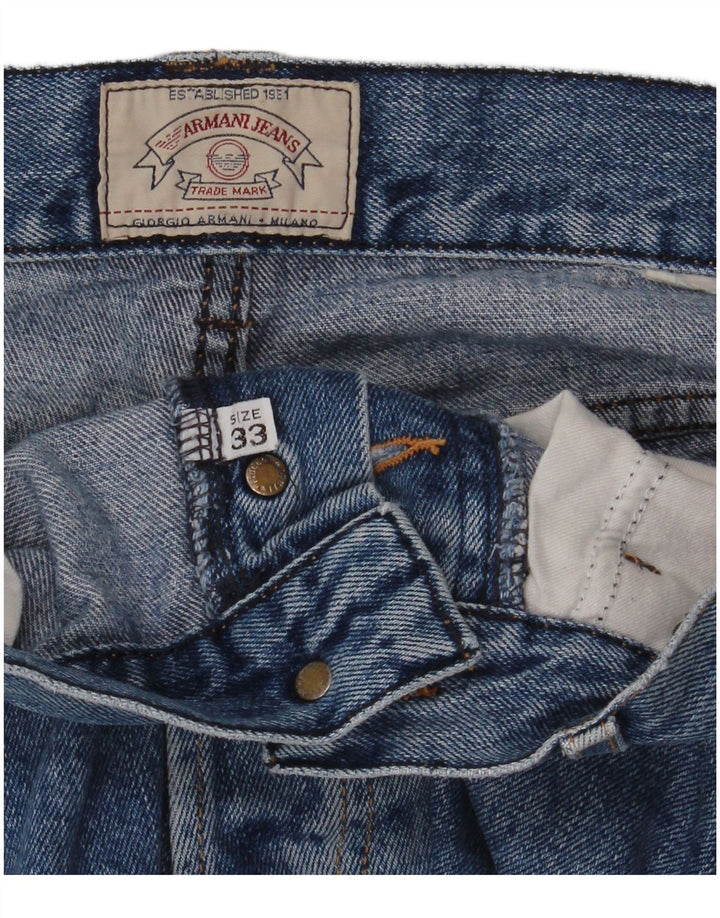 Calça jeans reta masculina Armani W33 L34 azul