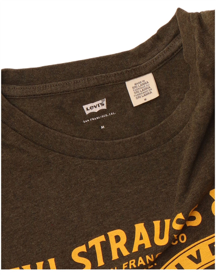 Camiseta gráfica masculina Levi's Top médio cáqui