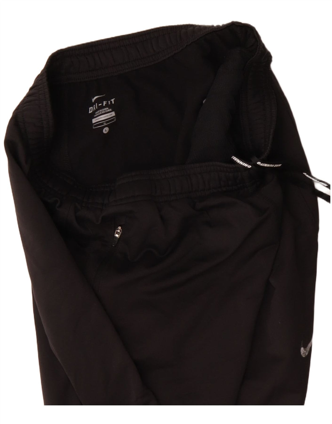 Calça de treino feminina NIKE Dri Fit UK 14 grande poliéster preto