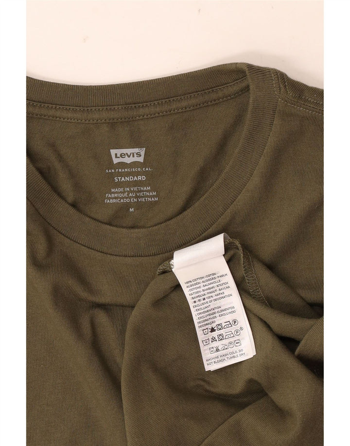 Camiseta masculina padrão Levi's Top médio de algodão cáqui