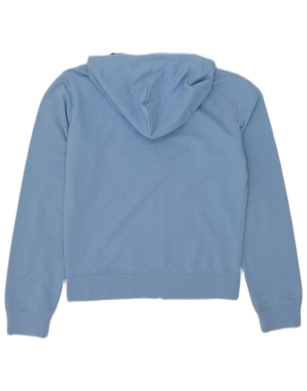 Suéter Reebok feminino com capuz e zíper UK 10 pequeno azul poliéster
