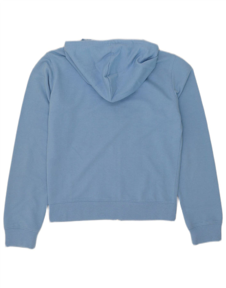 Suéter Reebok feminino com capuz e zíper UK 10 pequeno azul poliéster
