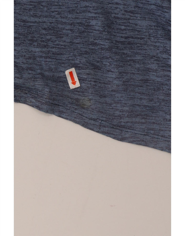 Camiseta masculina NIKE Dri Fit XL azul manchada de poliéster