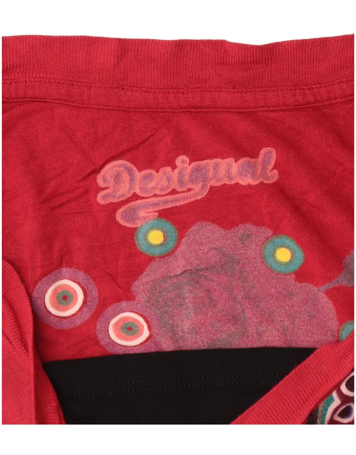 Blusa feminina sem mangas DESIGUAL UK 8 pequena floral multicolorida