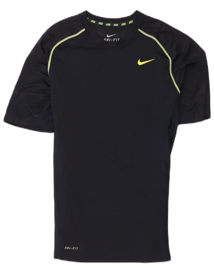 Camiseta Nike Masculina Dri Fit Top Pequeno Poliéster Azul Marinho