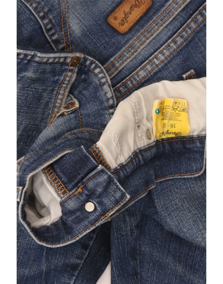 Wrangler Masculino Texas Straight Jeans W38 L32 Azul Algodão