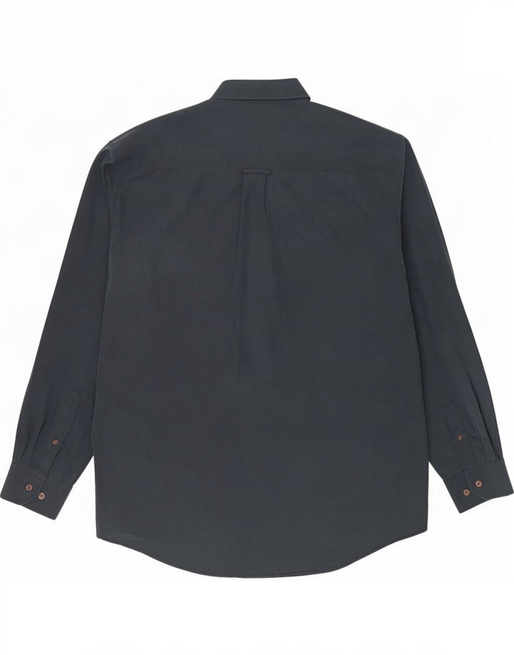 Camisa masculina vintage grande viscose azul marinho