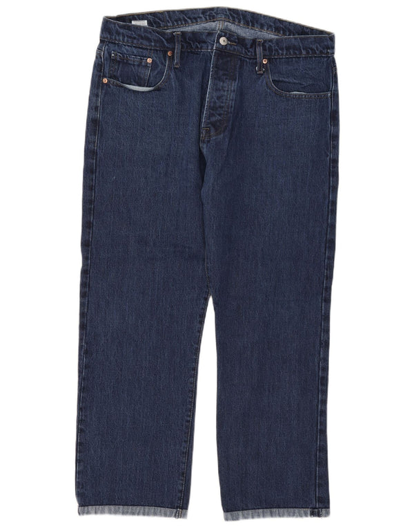 Levi's Masculino 501 Straight Jeans W38 L26 Azul Marinho Algodão
