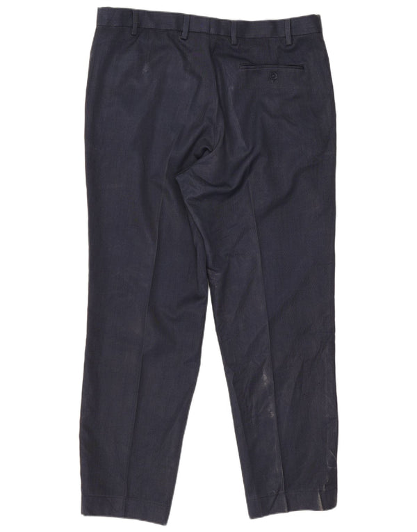 Calça masculina Marks & Spencer reta regular fit W38 L28 azul marinho