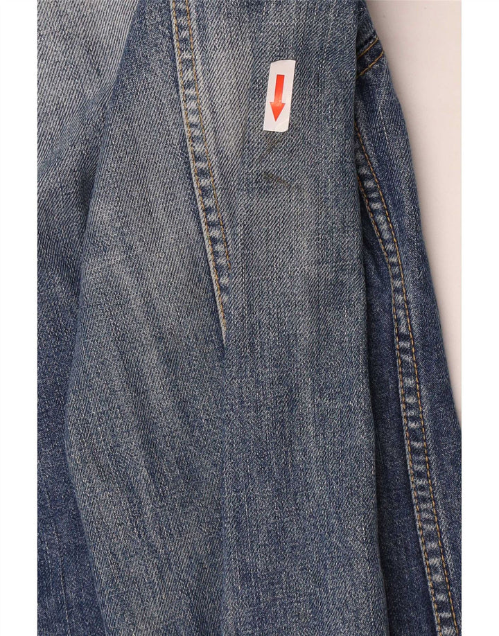 Jaqueta jeans masculina com lavagem ácida Levi's Reino Unido 38 algodão azul médio clássico