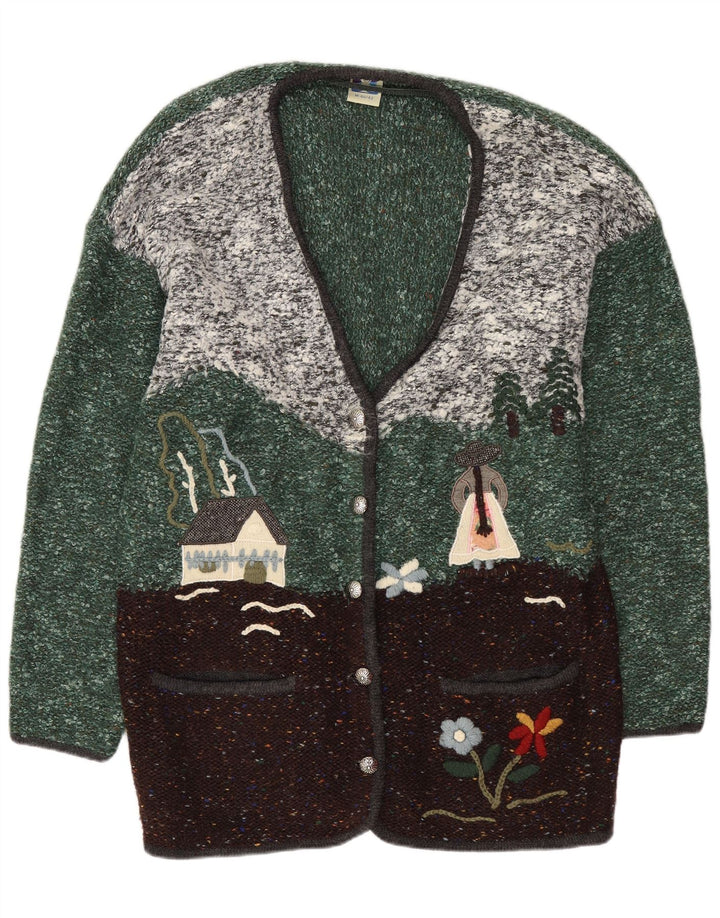 Suéter cardigã feminino oversized longline Yessica UE 40/42 verde médio