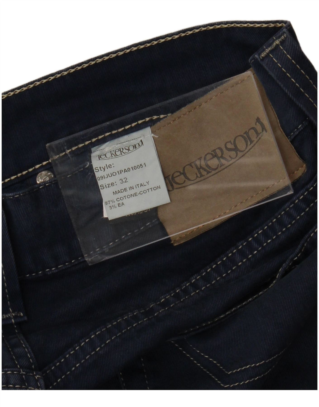Calça casual justa masculina JECKERSON W32 L26 algodão azul marinho