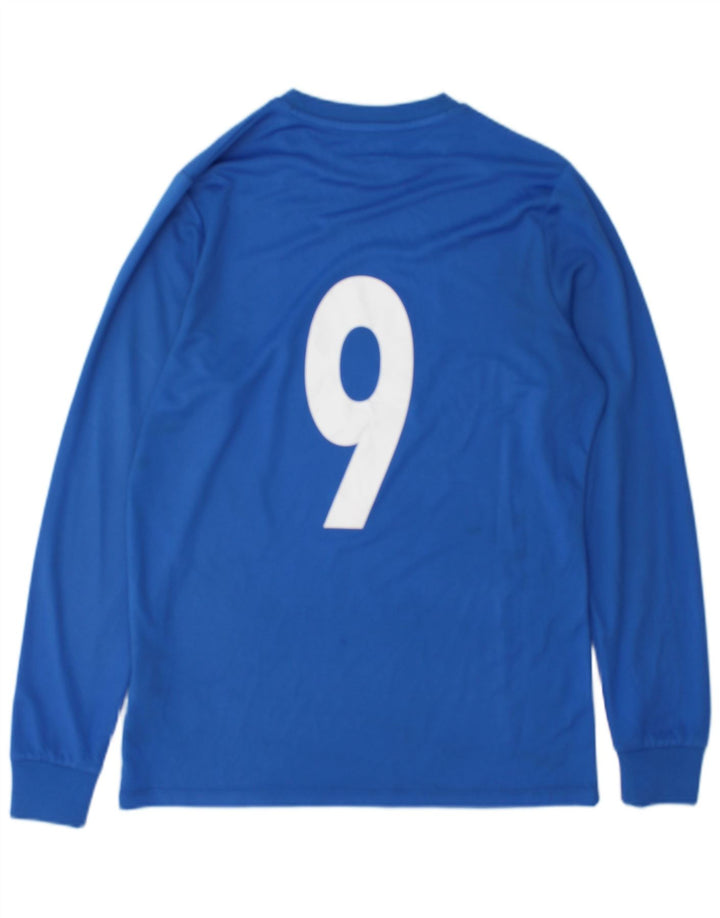 Top gráfico masculino Umbro manga comprida pequeno azul poliéster
