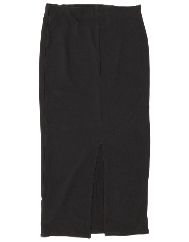 Zara Saia Midi Feminina Cintura Alta Grande W30 Poliéster Preto