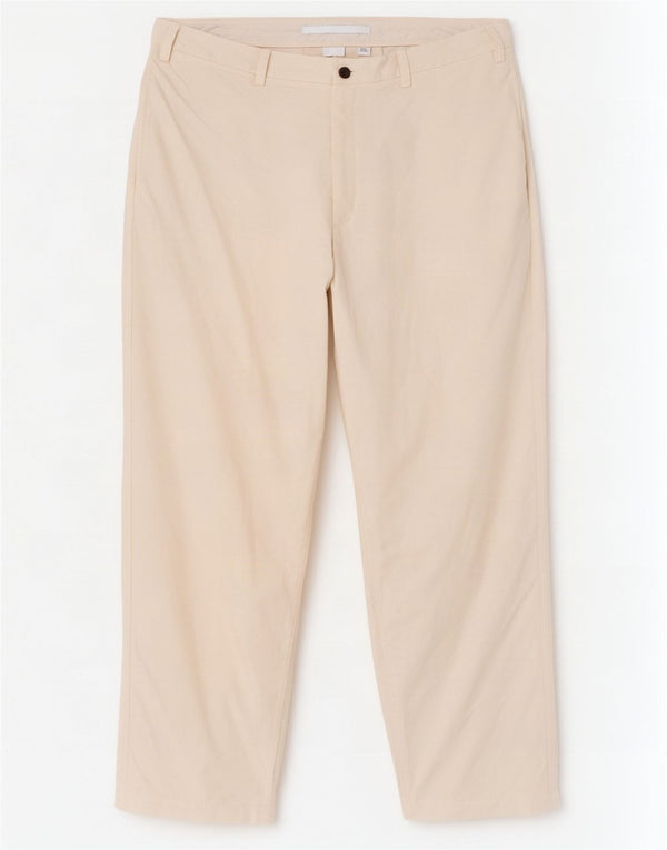Calça Chino masculina Nautica Clipper relaxada W40 L31 algodão bege
