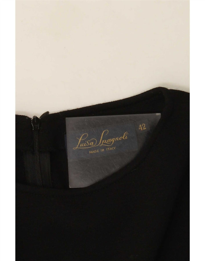 Luisa Spagnoli vestido feminino manga comprida bainha IT 42 médio preto