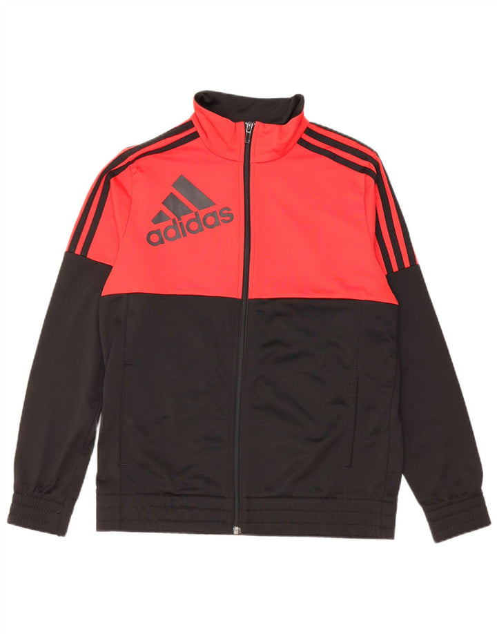 ADIDAS Meninos Graphic Tracksuit Top Jacket 13-14 Anos Preto Colorblock