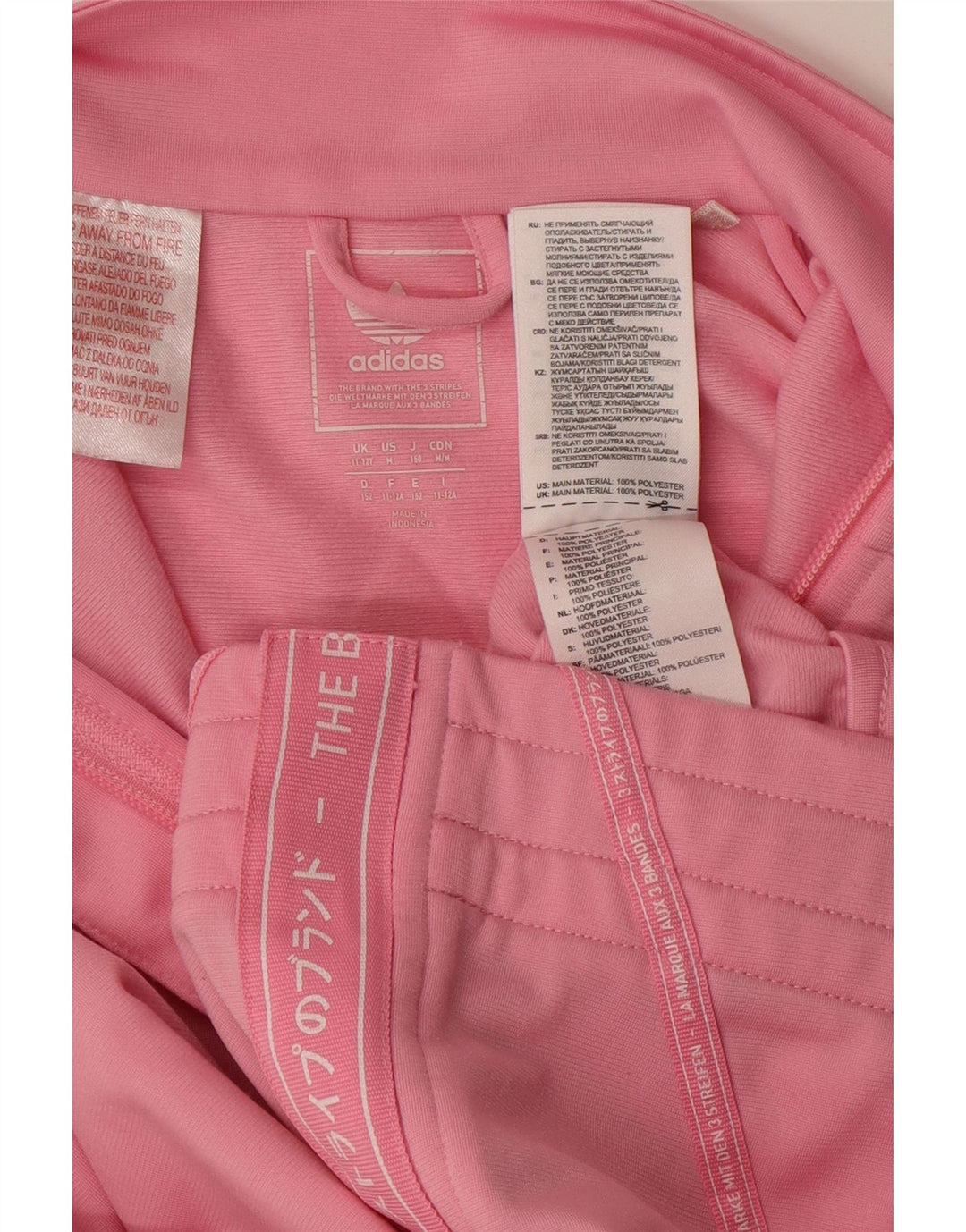 Adidas Meninas Graphic Tracksuit Top Jacket 11-12 Anos Rosa Poliéster