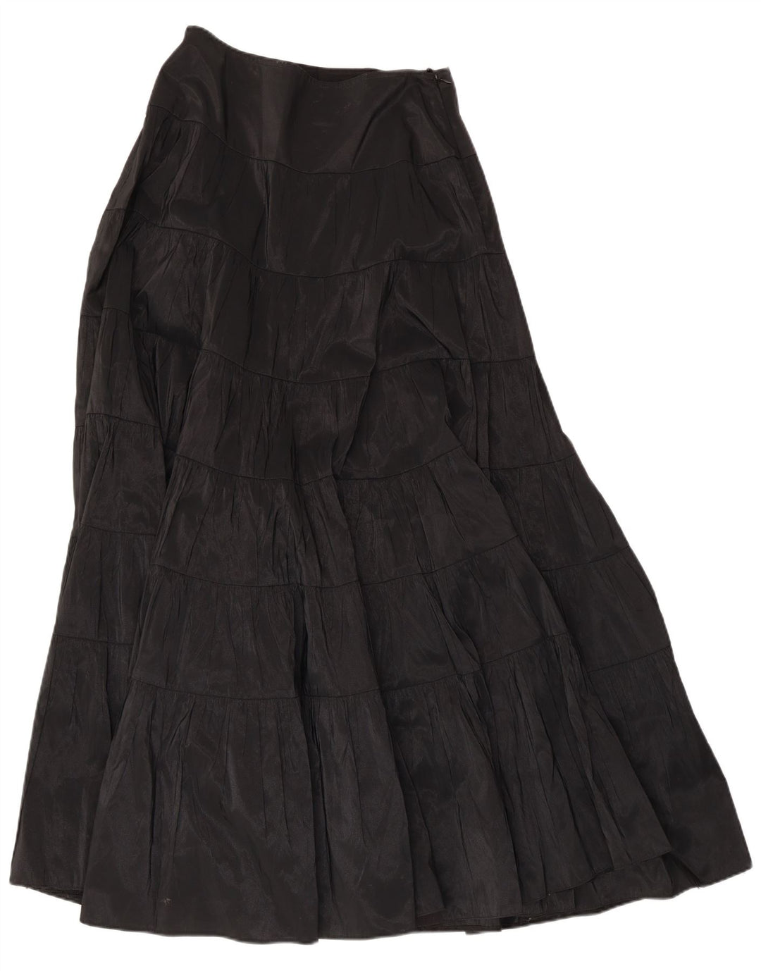 Saia feminina Murek maxi cintura alta em camadas W30 médio preto