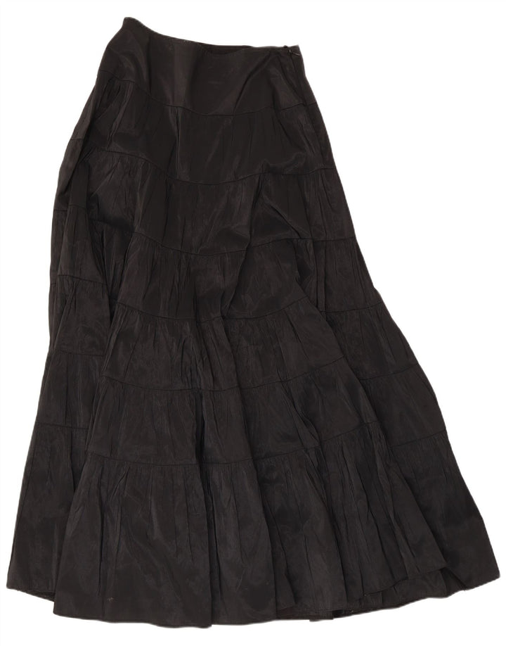 Saia feminina Murek maxi cintura alta em camadas W30 médio preto