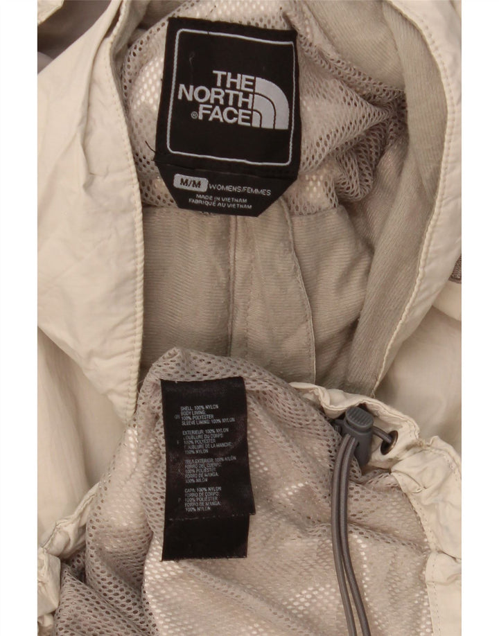 Jaqueta de chuva feminina com capuz The North Face UK 14 médio off white nylon