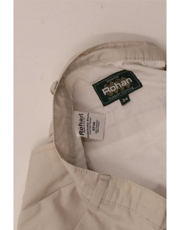 Rohan Mens Pegged Chino Shorts W34 Grande Poliéster Bege