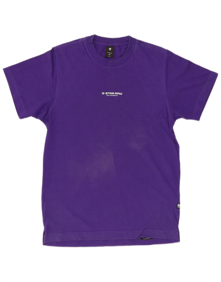 Camiseta gráfica masculina G-STAR XS algodão roxo