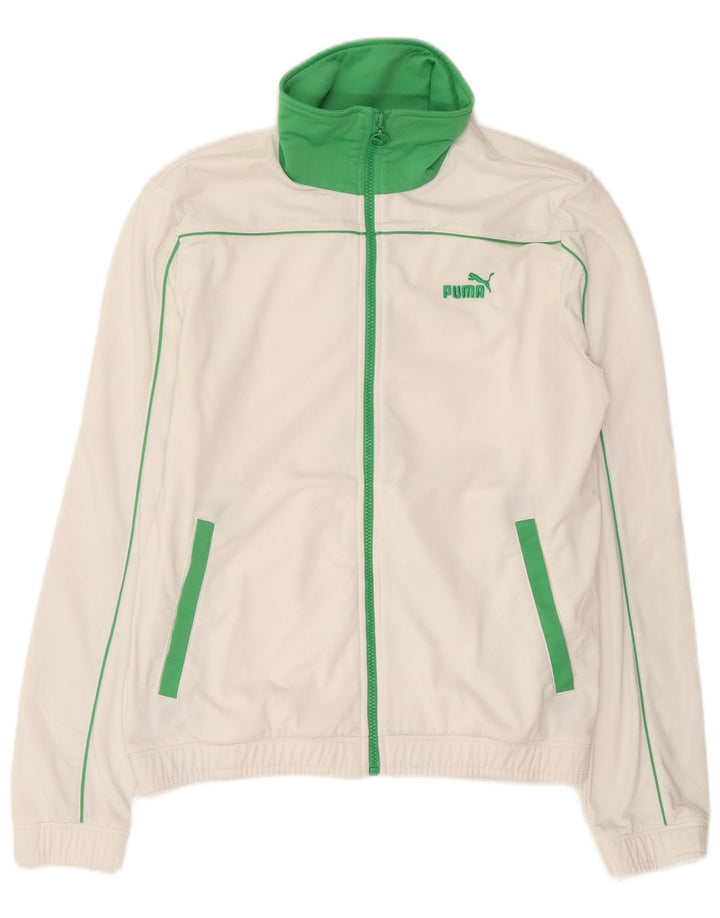 Puma Mens Tracksuit Top Jacket Médio Branco Colourblock Poliéster