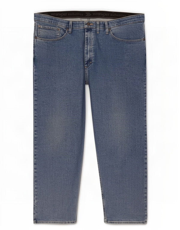 Wrangler Mens Straight Jeans W44 L29 Azul Algodão