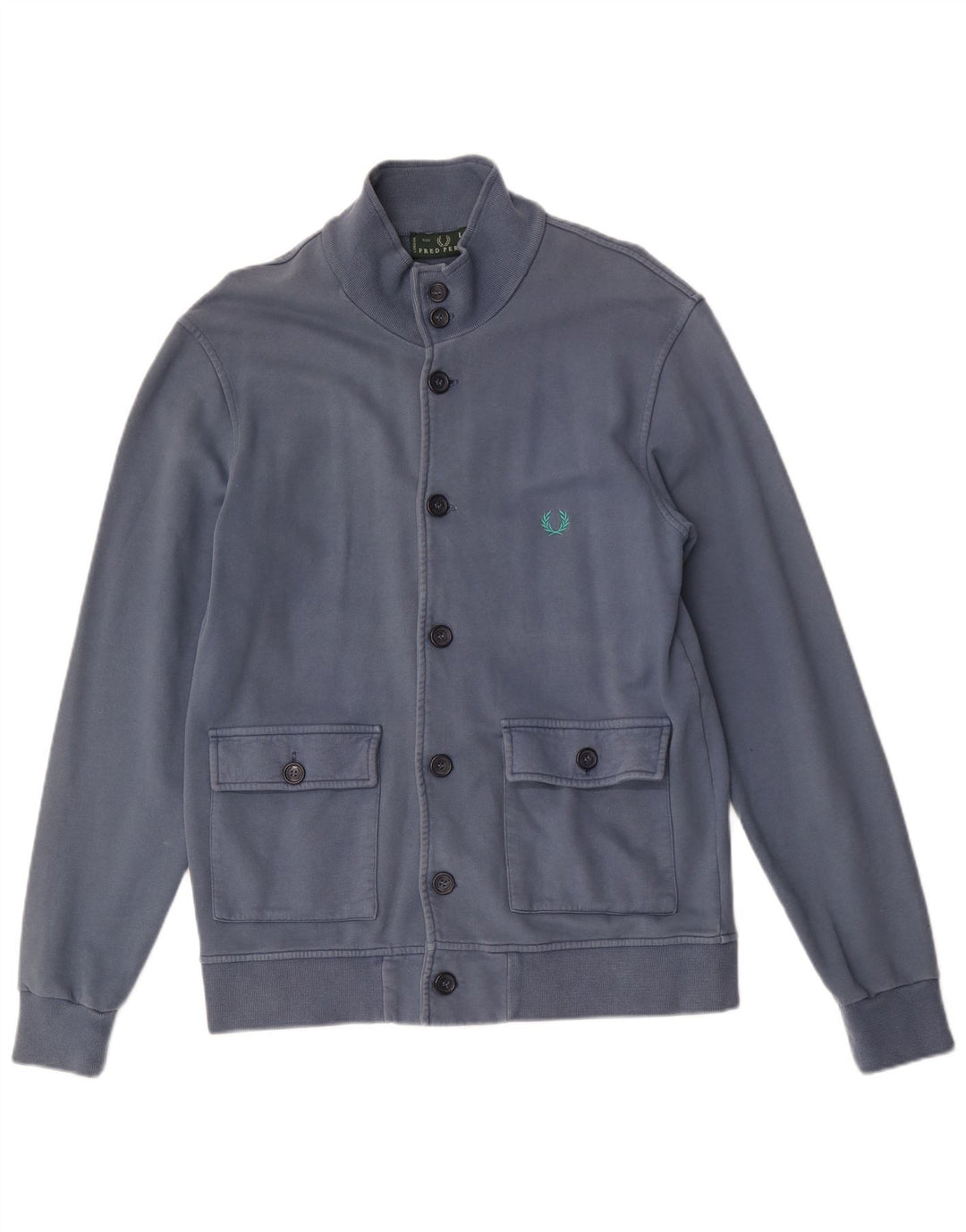 Fred Perry Jaqueta masculina de agasalho grande azul